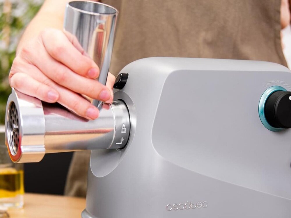 Maszynka do mięsa CECOTEC Crusher 1400 Steel przycisk blokady, większe bezpieczeństwo, prosta obsługa