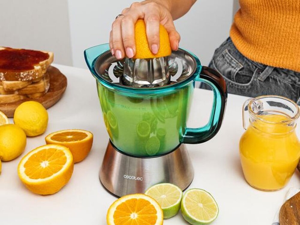 Wyciskarka do cytrusów CECOTEC Zitra Full Steel wysoka moc, podwójny kierunek obrotu, dokładne i szybkie wyciskanie owoców