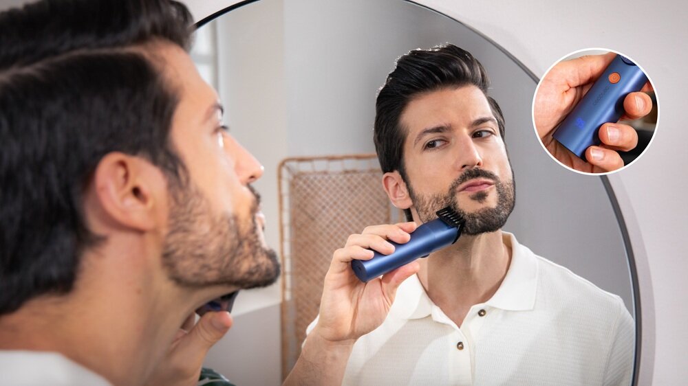 Trymer CECOTEC PrecisionCare Barber Pro długi czas pracy na jednym ładowaniu, komfortowe użytkowanie, wygodna poranna rutyna