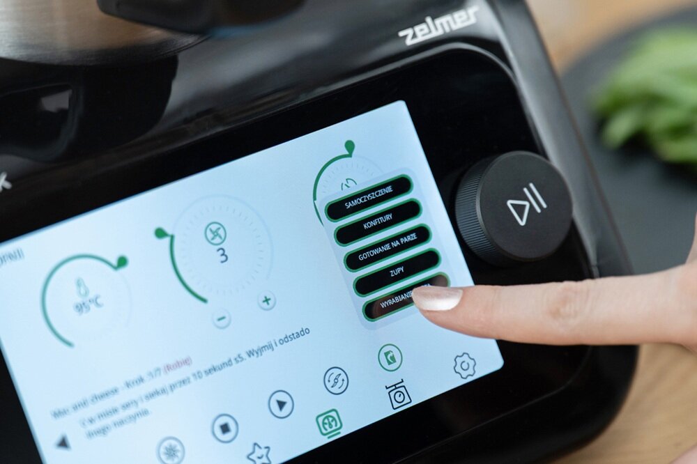 Wielofunkcyjny robot kuchenny ZELMER ZTR2000 MaxCook łączność Wi-Fi, aktualizacja przepisów i funkcji, intuicyjna wyszukiwarka