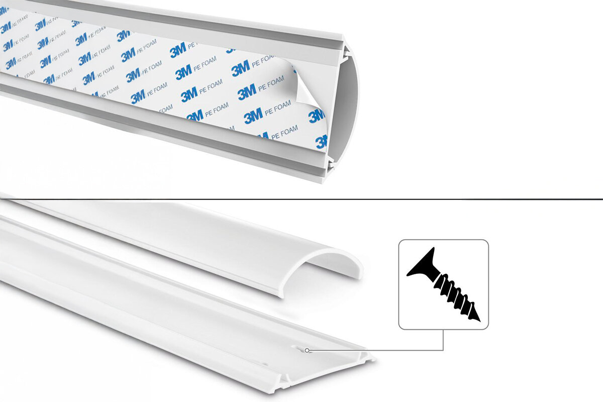 Maskownica do kabli HAMA taśmę 3M szybkie i trwałe mocowanie biurka tylne panele urządzeń wkrętów