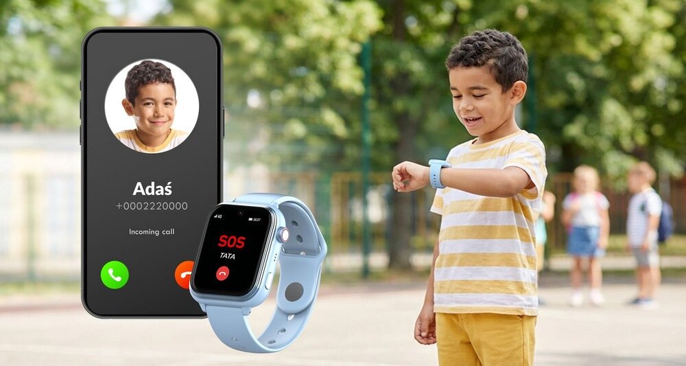 Smartwatch Kiano Alpha Kid Android 8.1 pomiar tętna ciśnieniomierz pulsoksymetr kamera 2MP