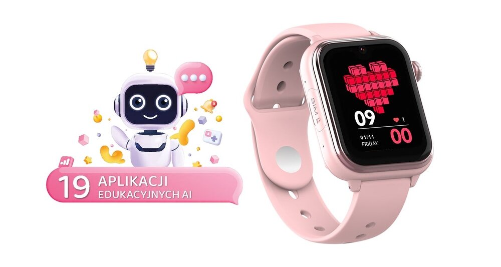 Smartwatch Kiano Alpha Kid aplikacje AI edukacja dzieci