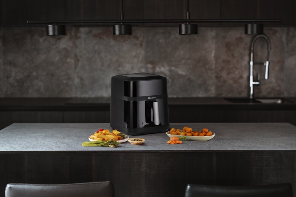 Air Fryer Frytkownica beztłuszczowa HISENSE HAF1800DCD 6.3l z okienkiem do obserwacji postępów gotowania kv początek opisu