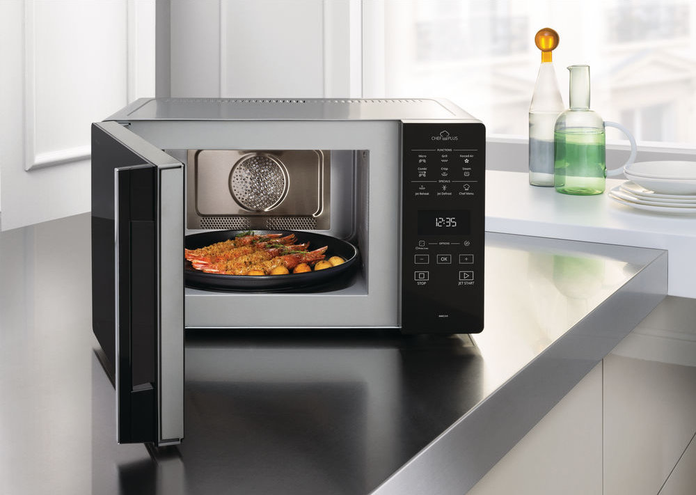 Kuchenka mikrofalowa WHIRLPOOL MCP349SL - Gotowanie na parze