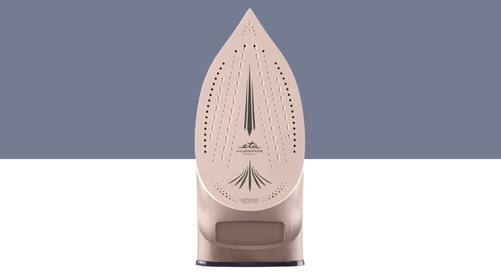 Żelazko ETA Kiara żelazko od przodu, stopa ceramiczna, bezpieczne prasowanie, delikatne tkaniny, para wodna