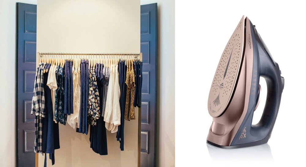 Żelazko ETA Kiara żlazko od boku, moc, temperatura, funkcja Vertical Steam, Anti-Calc, Self-Clean