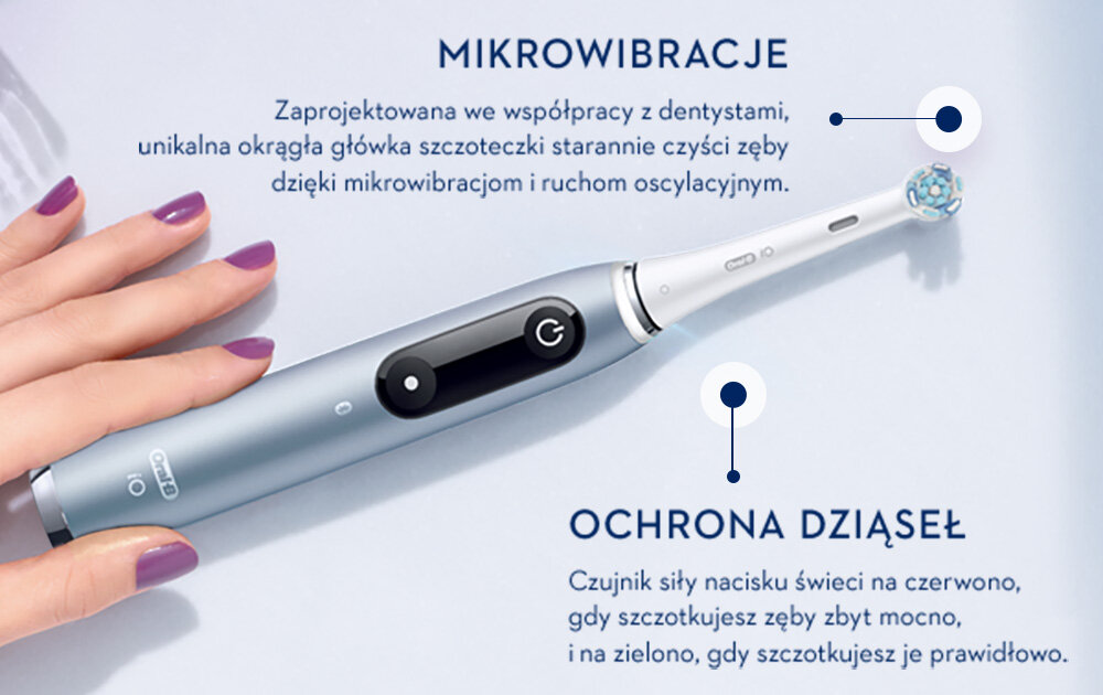 SZCZOTECZKA ELEKTRYCZNA DO ZĘBÓW Z TECHNOLOGIĄ MAGNETYCZNĄ ORAL-B IO 9 czarny czystosc