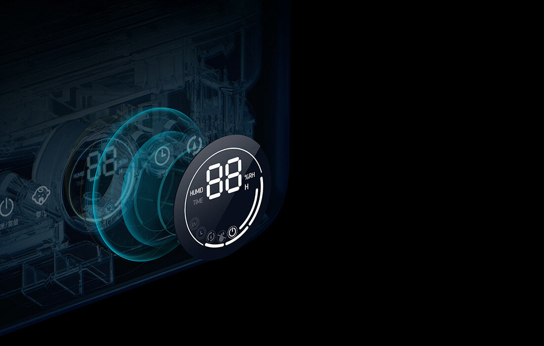 Nawilzacz ultradzwiękowy DEERMA ST636W wyswietlacz HD tryb ciaglej pracy 2 poziomy intensywnosci funkcja wylaczenia wyswietlacza