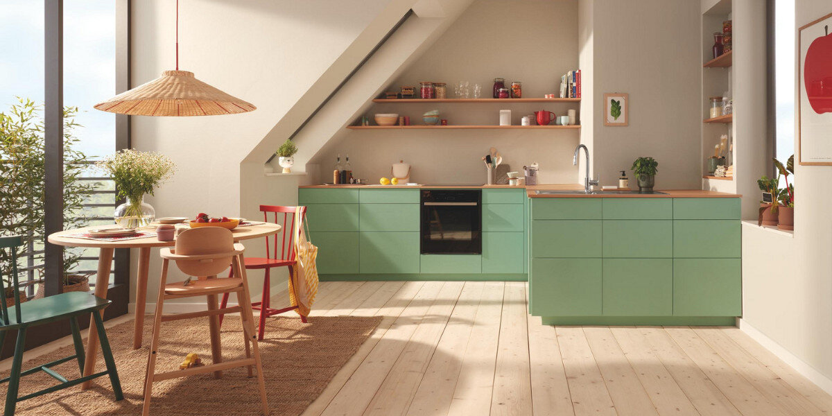 BATERIA KUCHENNA GROHE BAULOOP 31368001 CHROM wylewka zasięg dynamika