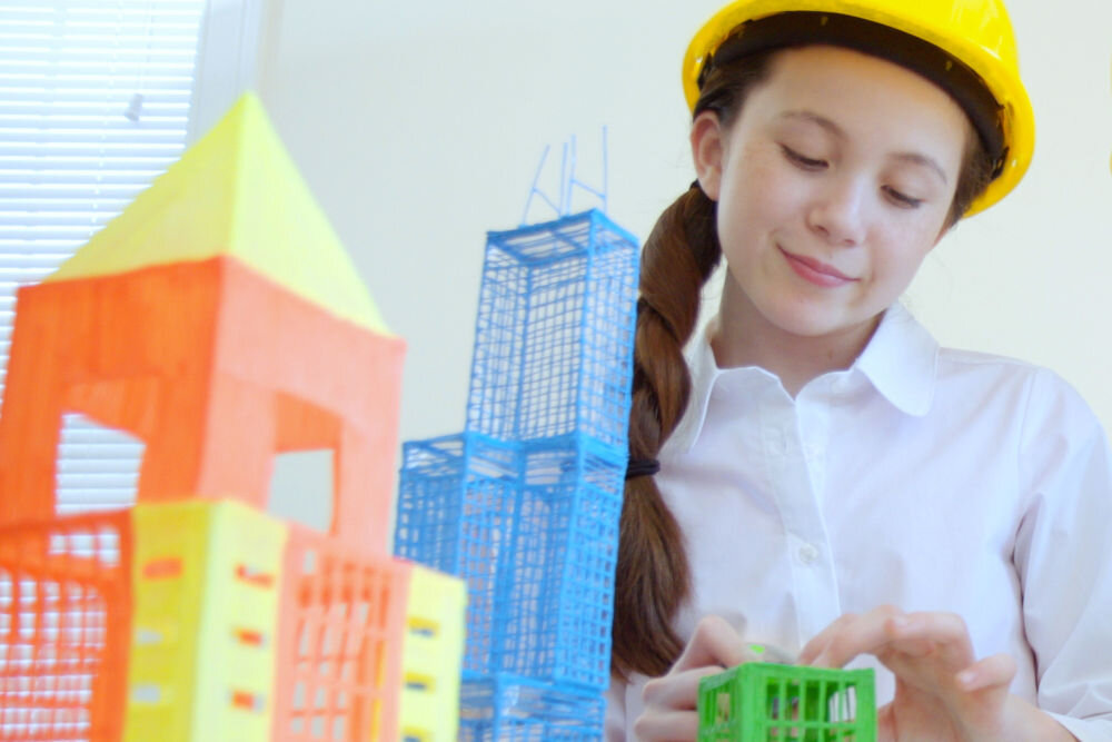 Długopis 3D 3DOODLER Start Plus EKO-plastik, Średnica dyszy 0.77 mm (zestaw rozszerzony) dziecko tworzące budynki miasto za pomocą długopisu budowanie obiektów 3D prosta obsługa wymiana wykładu