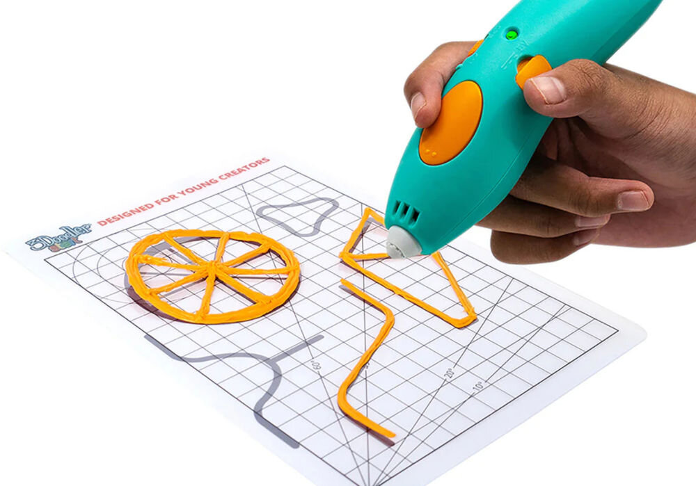 Długopis 3D 3DOODLER Start Plus EKO-plastik, Średnica dyszy 0.77 mm (zestaw rozszerzony) rysowanie po karcie pracy kszałty temperatura nagrzewania 65 stopni bezpieczne dla dzieci bez bpa bez toksycznych substacji biodegradowalne