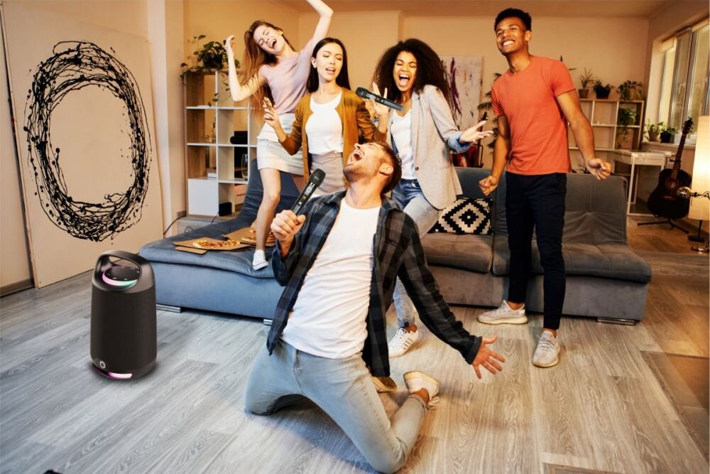 Głośnik mobilny MANTA Otus SPK330B mikrofon karaoke funkcja impreza bluetooth 