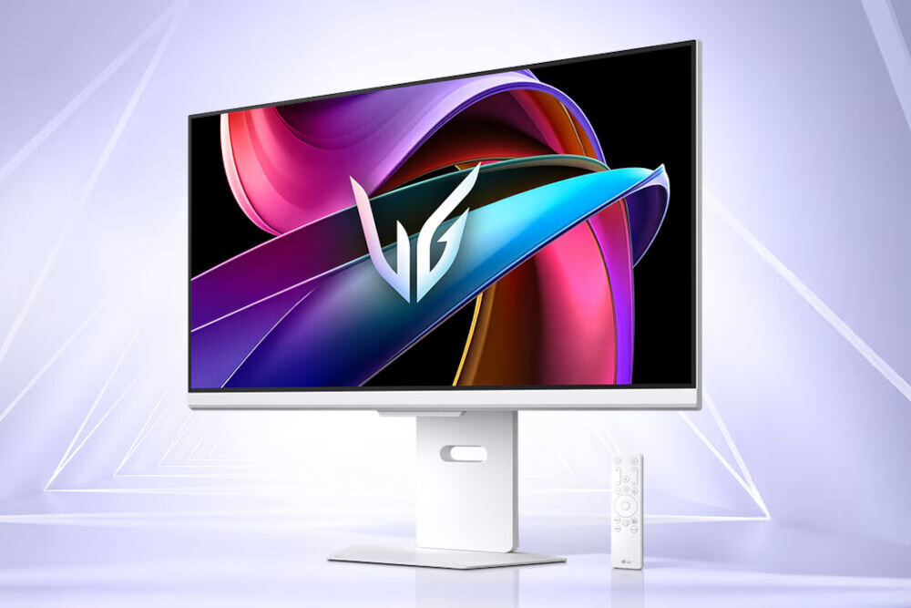 Monitor LG UltraGear 32G810SA-W.AEU 31.5 3840x2160px IPS 144Hz 1 ms [GTG] i pilot na jasnym tle