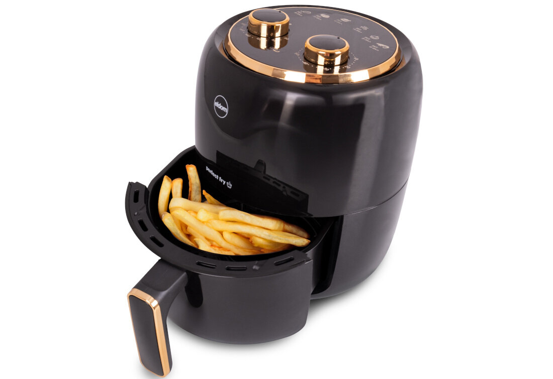 Frytkownica beztłuszczowa ELDOM FR35 Fritto Bezpieczeństwo komfort zegar synalizacja uchwyt wygoda bezpieczenstwo zapachy eliminacja