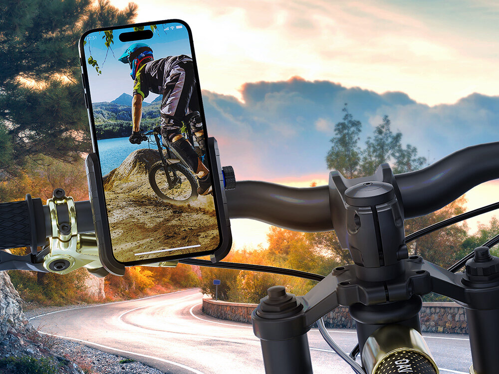 Uchwyt na telefon do roweru 3MK Steel Bike Holder wykonanie aluminium stal