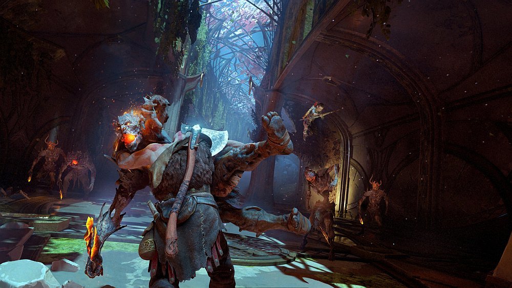 God Of War Gra PS4 rozgrywka walka