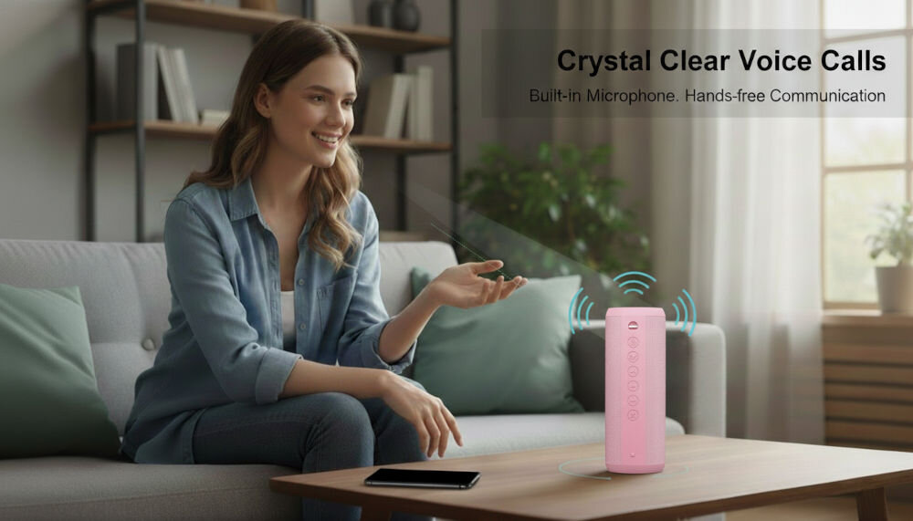 Głośnik mobilny XMUSIC BTS650P Dwa głośniki XMUSIC połączone w tryb stereo (TWS) na dachu budynku, towarzyszące grupie tancerzy podczas treningu o zachodzie słońca.