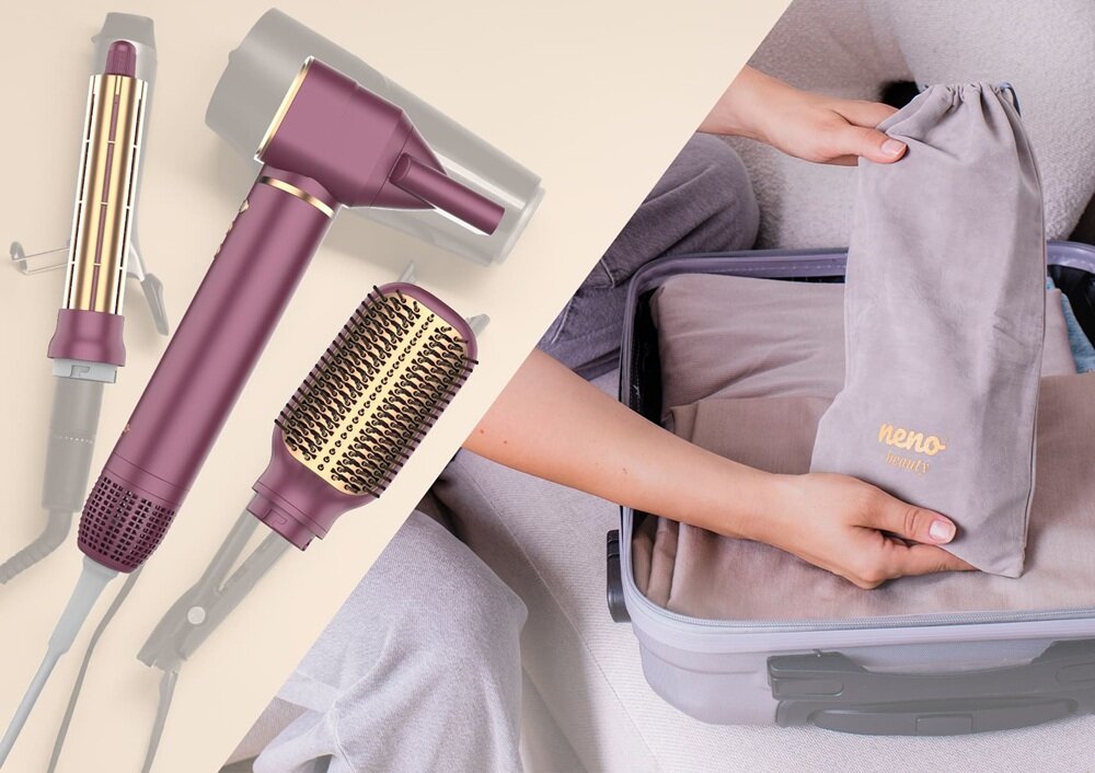 Suszarko-Lokówka do włosów NENO BEAUTY Vio ergonomiczny kształt, wygodne trzymanie, praktyczny woreczek ochronny