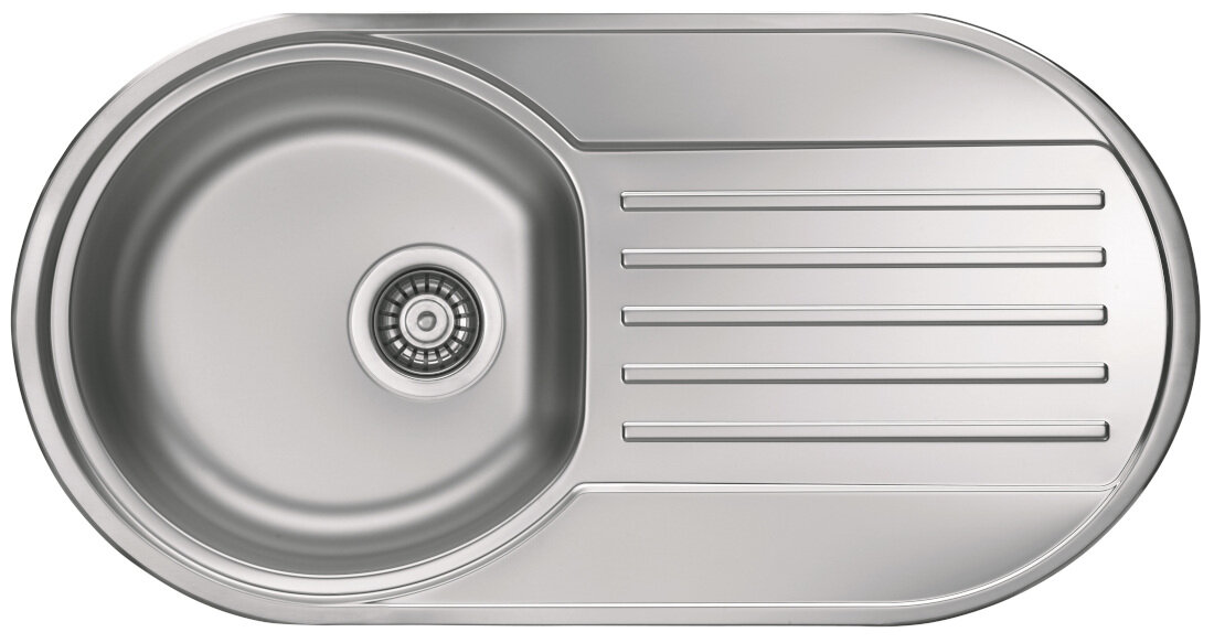 Zlewozmywak ALVEUS Form 40 1060001K Satyna 1-komorowy wykonanie z wysokiej jakości stali nierdzewnej Inox odwracalna konstrukcja montaż Materiał Inox 