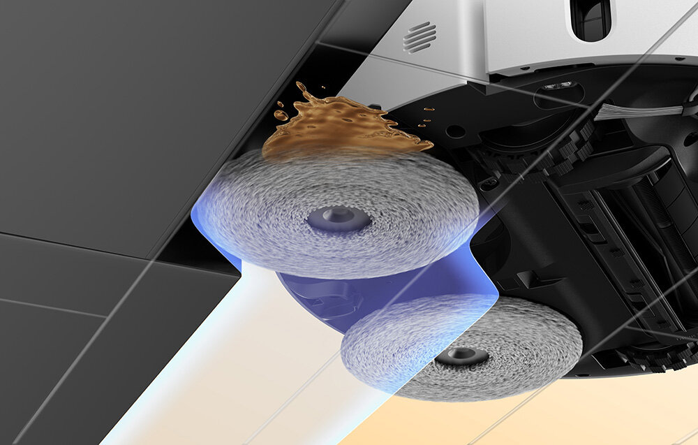 Robot sprzątający DREAME L50 Ultra AE Biały zdjęcie lifestyle Czyste pady bez wysiłku System ThermoHub™ automatycznie schładza podzespoły