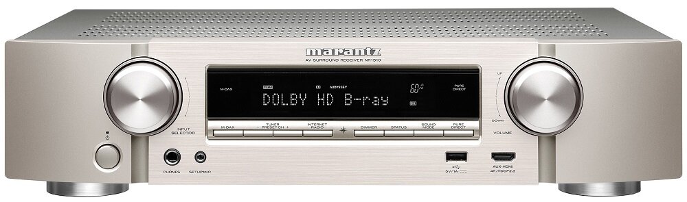 Amplituner MARANTZ NR1510 - wygląd ogólny AirPlay 2 Youtube Netflix Apple Music Apple Home