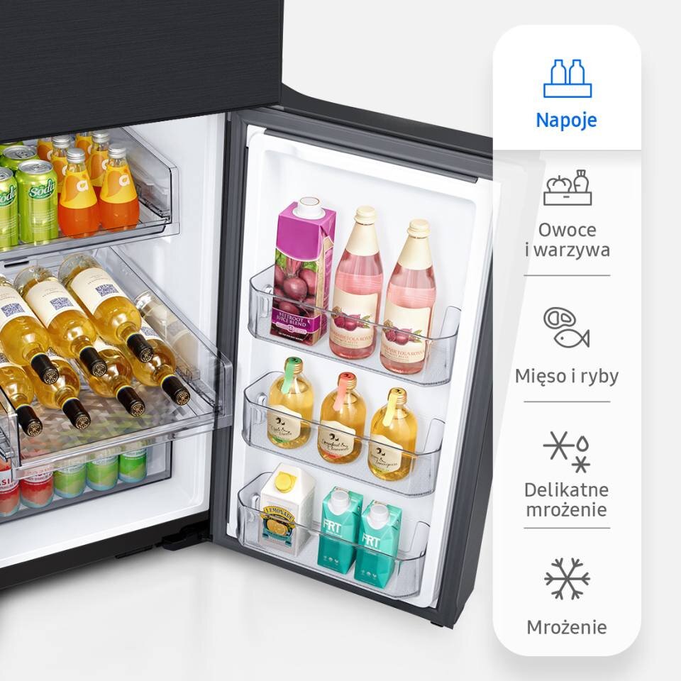 Lodówka Multidoor ze strefą Cool Select+ oznacza większą elastyczność przechowywania