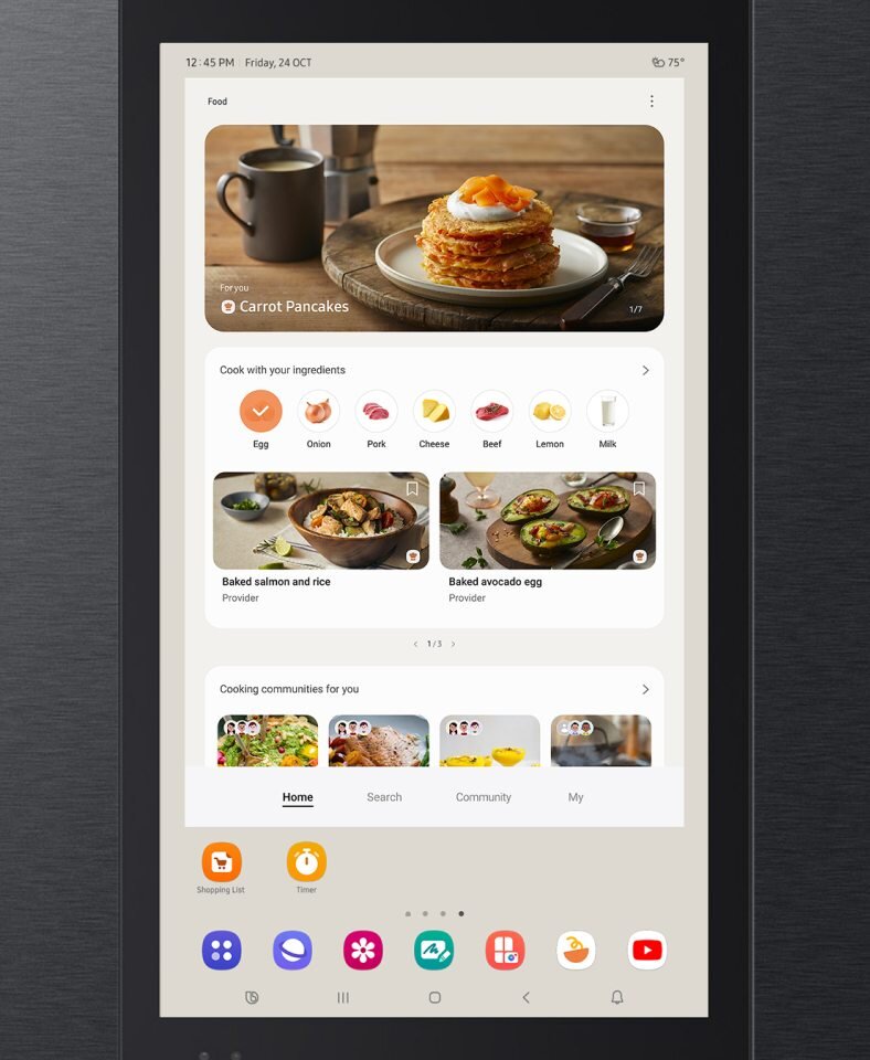 w zakładce Samsung Food wyszukasz przepis i prześlesz go bezpośrednio do piekarnika