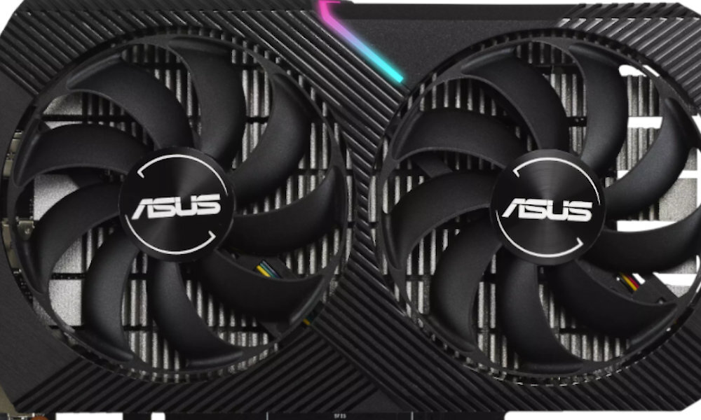 ASUS Dual GeForce RTX 3050 LHR 8GB front