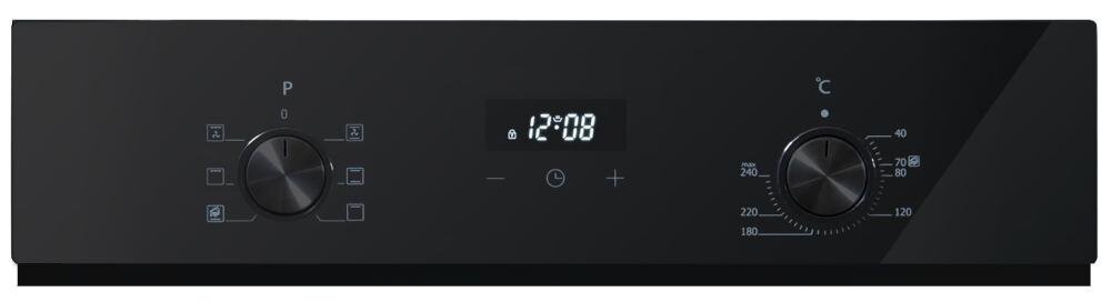 BERG BGOV45 zegar godzina timer pokrętła temperatura panel sterowanie programator termoobieg grzałka górna dolna