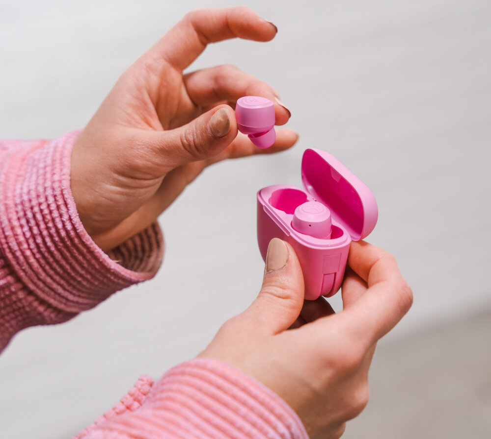 Słuchawki dokanałowe JLAB Go Air POP MINI godziny praca rozgrywka dźwięk EQ3 podwójne łącznie dostosowanie dźwięku zestaw