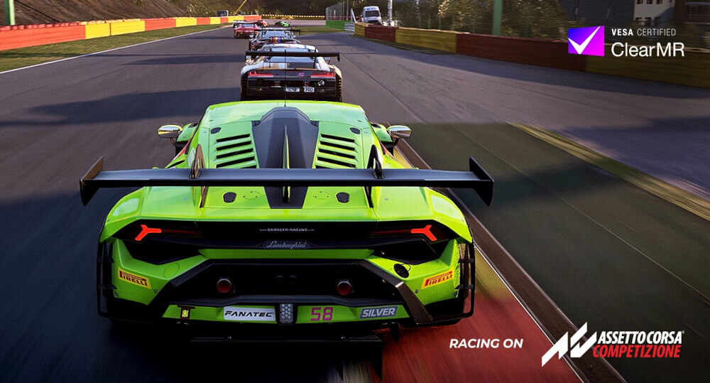 Monitor LG UltraGear 27GX790B-B 26.5 cala OLED 2560x1440px 540Hz 0.02 ms [GTG] urywek z gry ścigające się samochody VESA ClearMR 21000, wyrazistość ruchu, ostrość obrazu, brak rozmyć