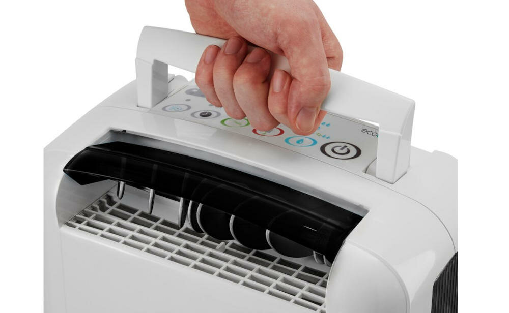 ECOAIR-DD1-Classic-MK5 osuszacz powietrza ergonomiczne wykonanie wygodna rączka elektroniczne sterowanie proste czytelne ikonki