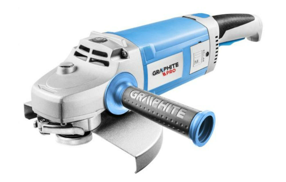GRAPHITE-PRO-59GP004 szlifierka kątowa cięcie szlifowanie polerowanie prędkość obrotowa ergonomiczny kształt komfort praca