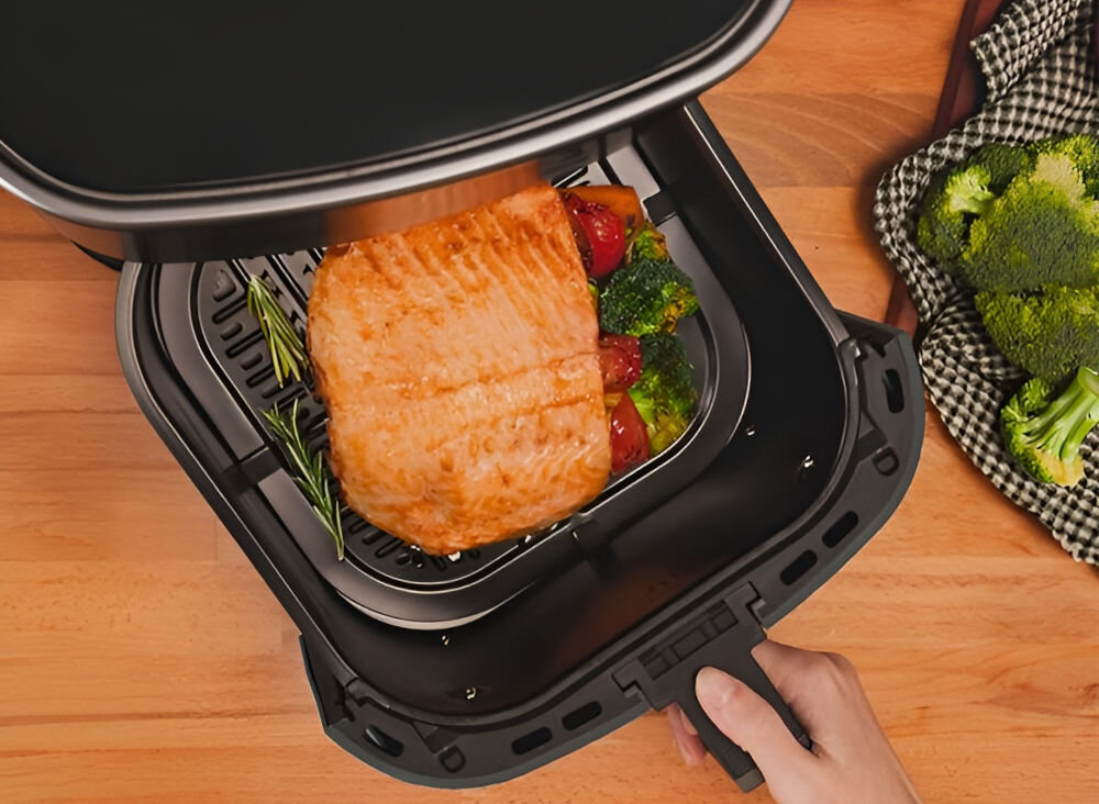 Frytownica CECOTEC Cecofry fantastik 5500 5.5L regulacja temperatury od 80 do 200 stopni przygotowywanie różnych potraw ustawienie czasu gotowania do 60 minut dostosowanie procesu gotowania lepsze rezultaty kulinarne 