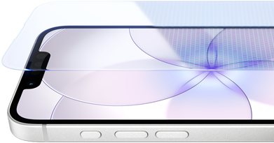 iPhone 17e, przód obudowy z&nbsp;warstwą Ceramic&nbsp;Shield&nbsp;2, bok obudowy, kolor biały, przyciski głośności i&nbsp;czynności