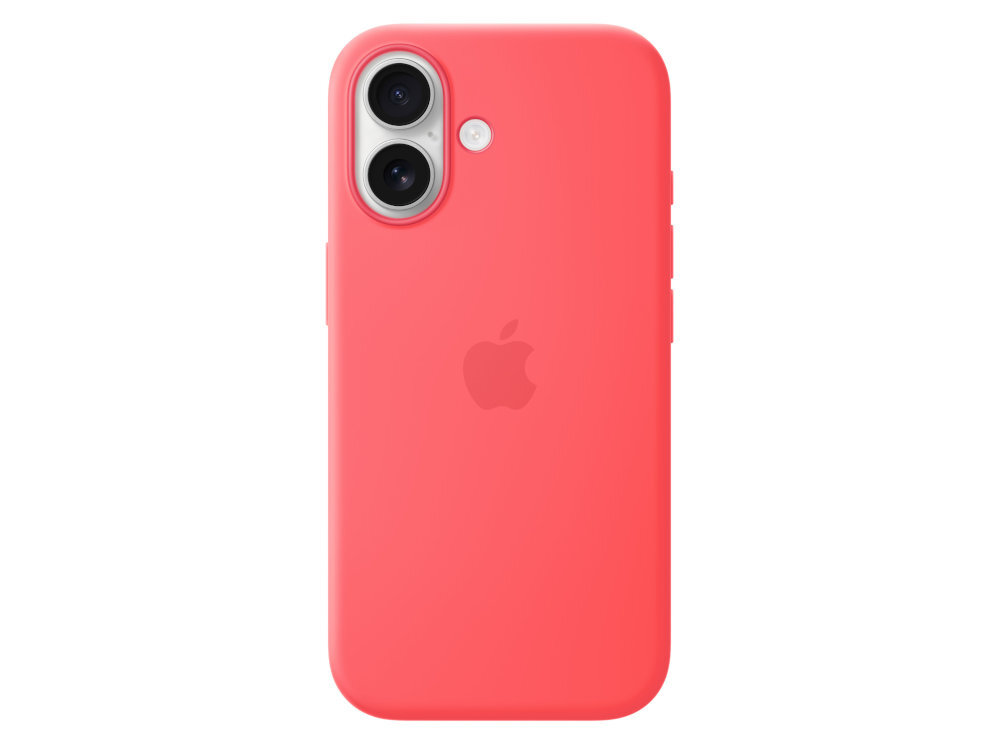 Etui APPLE Silicone Case MagSafe widok na etui tyłem widoczne logo apple