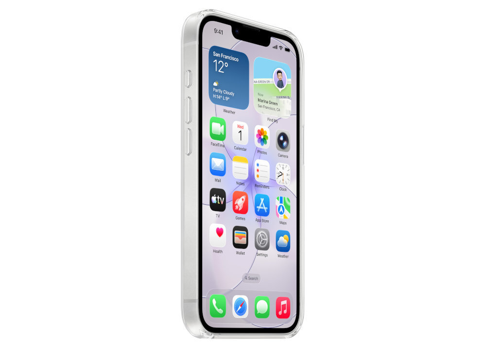 Etui APPLE Clear Case MagSafe do iPhone 17 pro Przezroczysty złożone na iphone