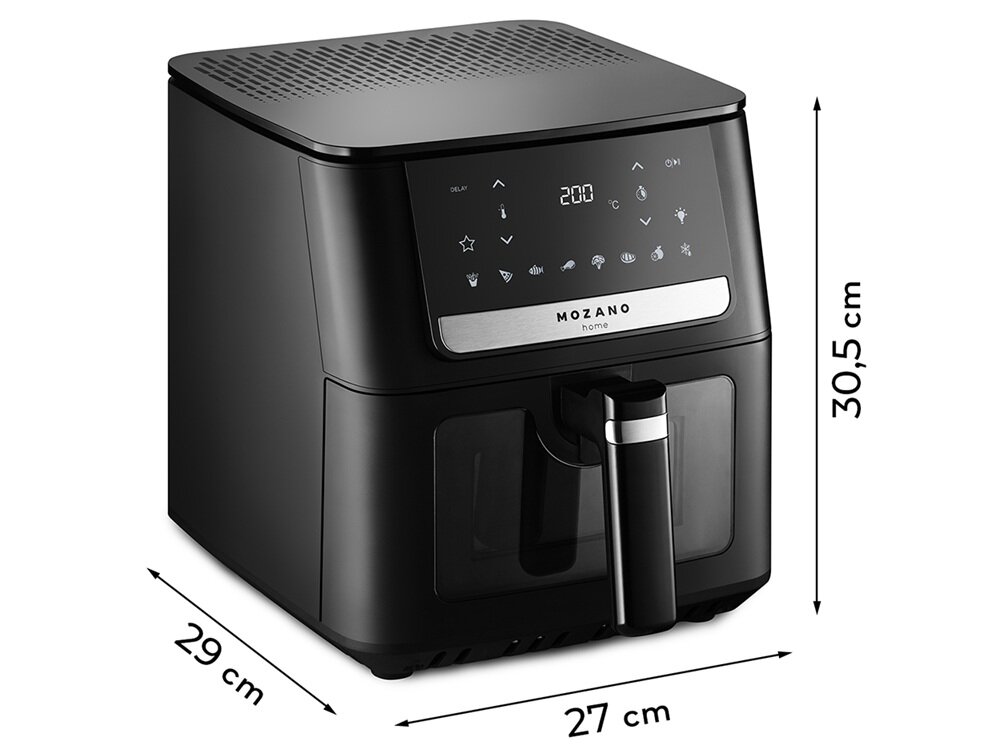 Air Fryer Frytkownica beztłuszczowa MOZANO AirFry Artcook 6.5L rozmrażanie, delikatnie, szybko, bezpiecznie