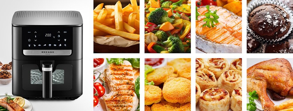 Air Fryer Frytkownica beztłuszczowa MOZANO AirFry Artcook 6.5L wygoda, oszczędność czasu, łatwe uruchomienie, zapisywanie ulubionego programu