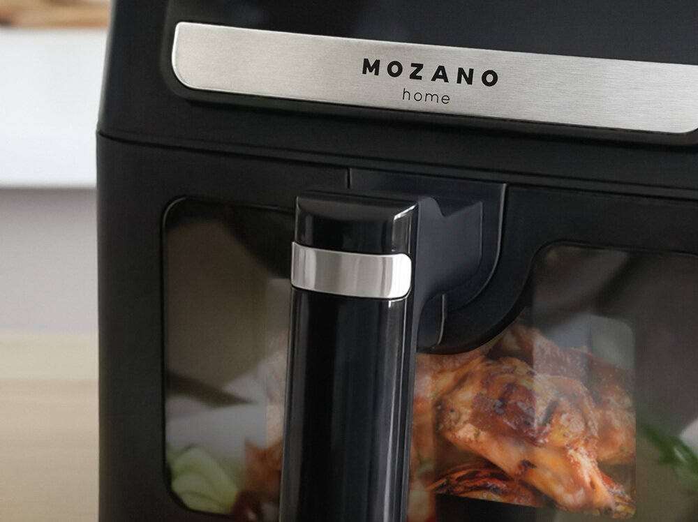 Air Fryer Frytkownica beztłuszczowa MOZANO AirFry Artcook 6.5L przezroczyste okienko, kontrola pieczenia, bez otwierania urządzenia i utraty temperatury