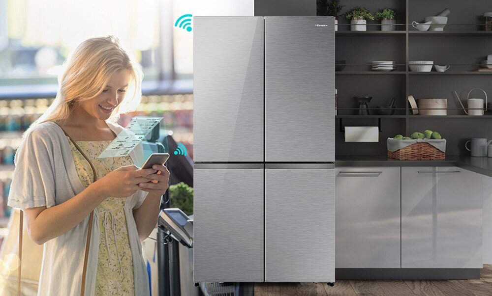 LODÓWKA HISENSE RQ758N4SGIE1 ConnectLife zdalne sterowanie smartfon aplikacja sieć Wi-Fi