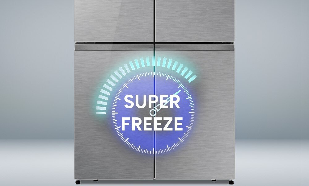LODÓWKA HISENSE RQ758N4SGIE1 super Freeze szybkie mrożenie przyspieszony czas obniżanie temperatury witaminy minerały owoce warzywa