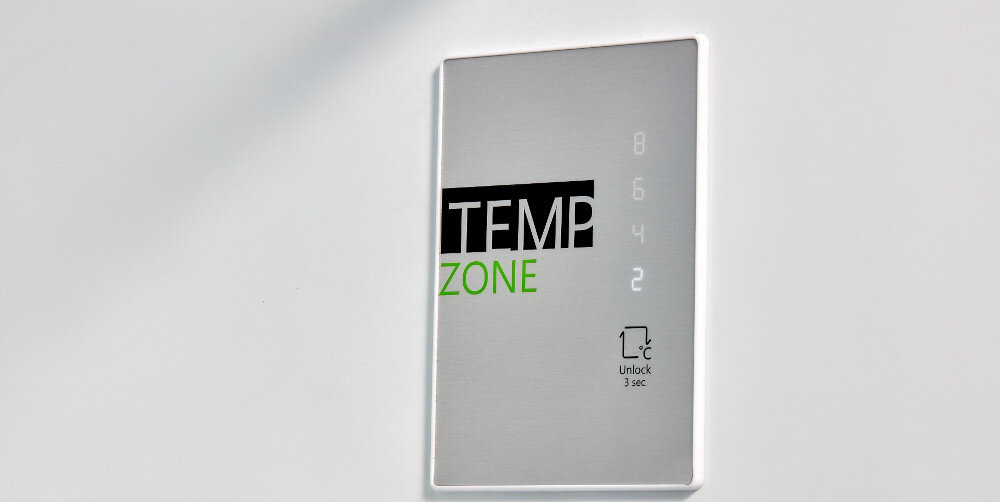 LODÓWKA MIDEA MDRE353FGE01 wewnętrzny panel sterowania ustawienia opcje temperatura Easy Touch Control