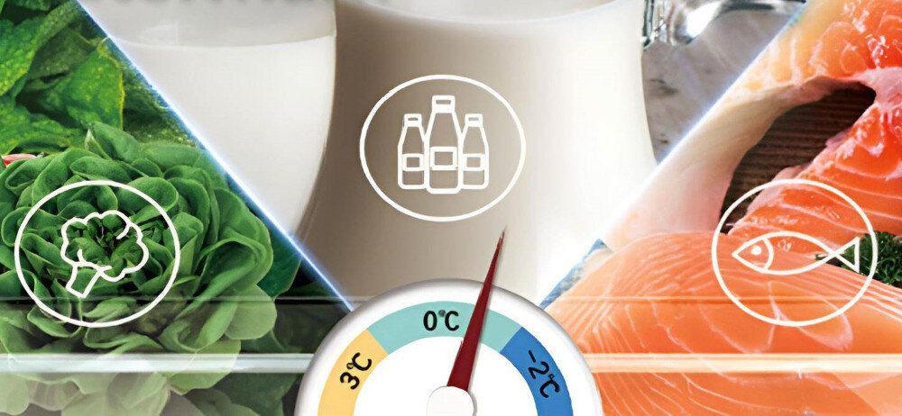 LODÓWKA MIDEA MDRE353FGE01 system świeżość Superfresh plus warunki przechowywania owocw warzywa zakres temperatur