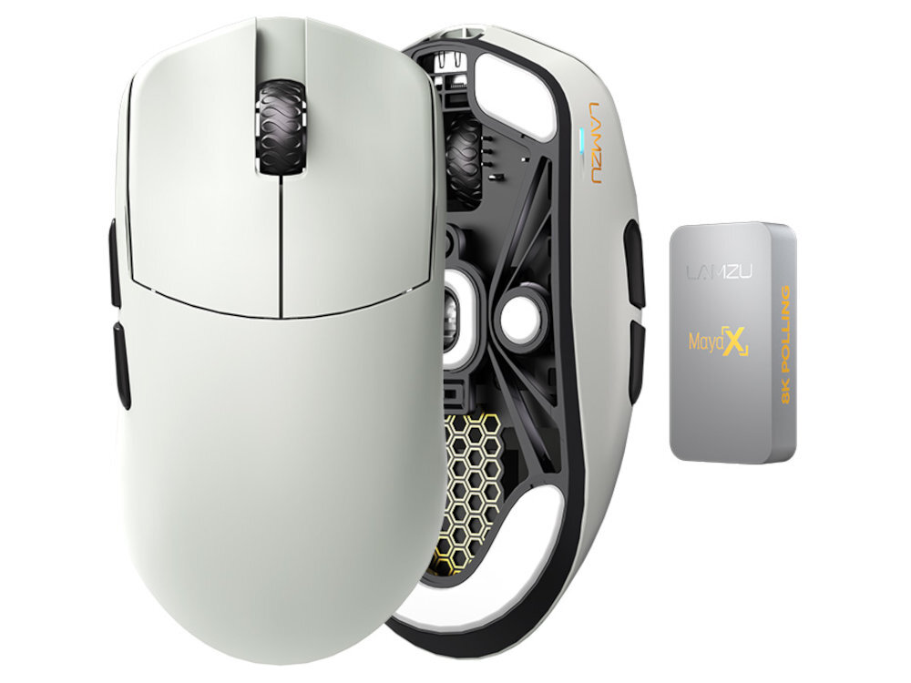 LAMZU Maya X wadze 47 g Maya X Lekka konstrukcja dynamicznych rozgrywkach - mysz od góry, dołu oraz odbiornik 8k