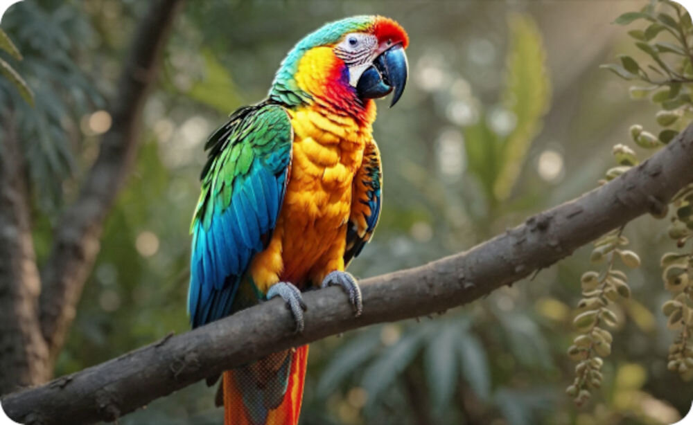 Telewizor LG 86QNED86A6A - Obraz, który ożywa, papuga na drzewie