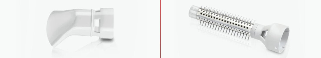 Suszarko-lokówka VALERA Turbo Style 1000 Tourmaline 603.01B sylizacja włosy Dwa różne rodzaje termoszczotek fryzura średnica fale modelowanie loki chowane kolce