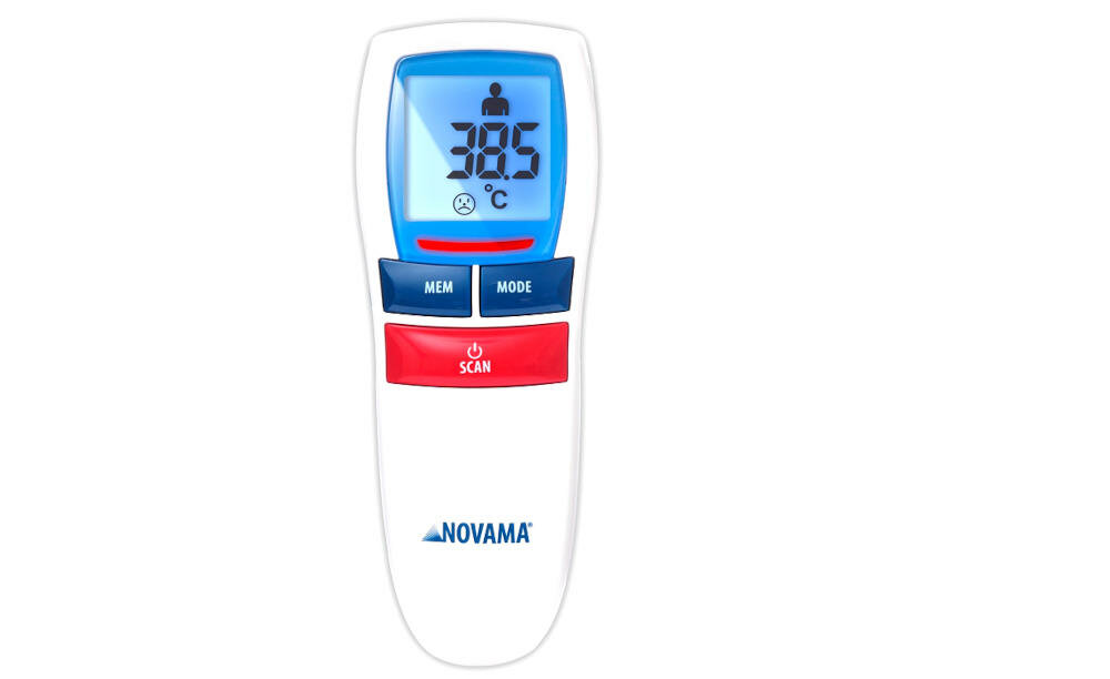 NOVAMA-Free-Classic termometr pomiar pamięć tryb nocny sygnały dźwiękowe temperatura mierzenie gorączka podświetlany ekran