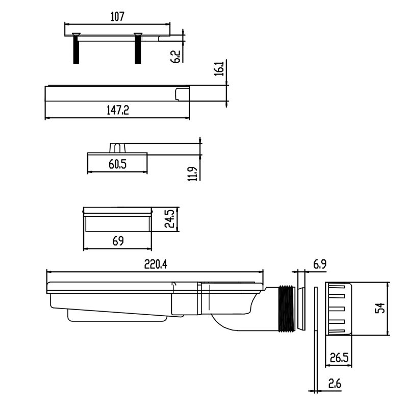 BRODZIK PRYSZNICOWY KAMIENNY KWADRATOWY SLIM RIKO BIAŁY 90x90 CM RIKO-WH-90